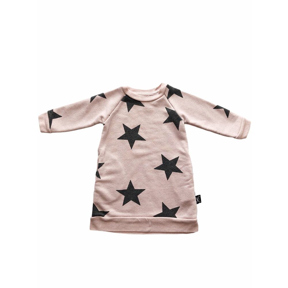 Nununu Stars Sweatshirt Dress Size 6-12m